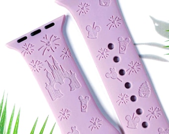 Disneykasteel horlogeband Mickey snacks slimme horlogeband voor 38 mm 40 mm 41 mm 42 mm 44 mm 45 mm, siliconen smartwatchband