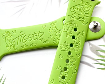 Disney Tigger Watch Band Smart Watch Band for 38mm 40mm 41mm 42mm 44mm 45mm, Silicone Smart Watch Strap