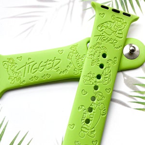 Disney Tigger Watch Band Apple Watch Band for 38mm 40mm 41mm 42mm 44mm 45mm, Silicone Apple Watch Strap
