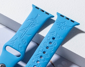 Legend of Zelda Silicone Apple Watch Band for 38mm 40mm 41mm 42mm