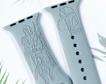 Mandalorian Watch Band Star Wars Smart Watch Band for 38mm 40mm 41mm 42mm 44mm 45mm, Silicone Smart Watch Strap