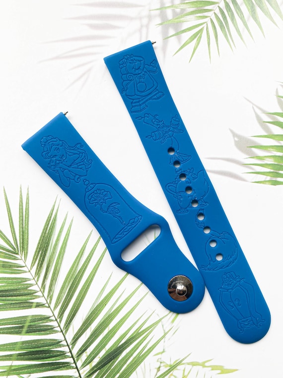 Beauty And Beast silicone watch band, Disney smart watch band, Fitbit versa  Galaxy watch band woman watch strap, 20 22 mm