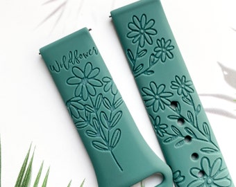 Siliconen horlogeband Wild Flowers, slimme Disney-horlogeband, Fitbit versa Galaxy-horlogeband dameshorlogeband, 20 22 mm breed.