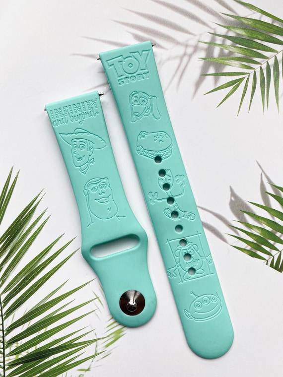 Disney Toy Story silicone watch band, Disney smart watch band, Fitbit versa  Galaxy watch band woman watch strap, 20 22 mm