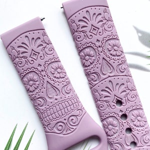 Sugar Skull silicone watch band, Disney smart watch band, Fitbit versa Galaxy watch band woman watch strap, 20 22 mm width.