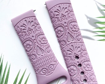 Sugar Skull silicone watch band, Disney smart watch band, Fitbit versa Galaxy watch band woman watch strap, 20 22 mm width.