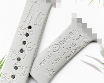 Walt and Mickey Band Disney smartwatchband voor 38 mm 40 mm 41 mm 42 mm 44 mm 45 mm, siliconen smartwatchbandje