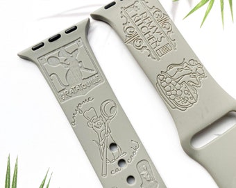 Ratatouille Chef Remy-horlogeband smartwatchband voor 38 mm 40 mm 41 mm 42 mm 44 mm 45 mm, siliconen smartwatchband
