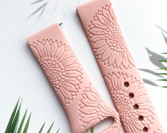 Summer Sunflowers siliconen horlogeband, Disney smartwatchband, Fitbit versa Galaxy horlogeband dameshorlogeband, 20 22 mm breed.