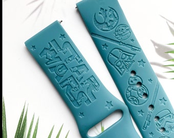 Star wars silicone watch band, Disney smart watch band, Fitbit versa Galaxy watch band woman watch strap, 20 22 mm width.