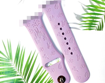 Disneykasteel horlogeband Mickey snacks slimme horlogeband voor 38 mm 40 mm 41 mm 42 mm 44 mm 45 mm, siliconen smartwatchband