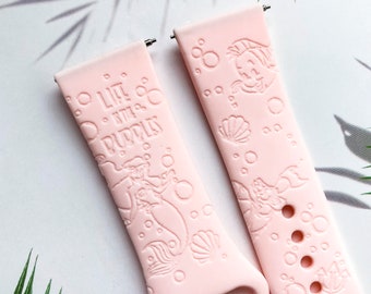 Disney Little Mermaid silicone watch band, Disney smart watch band, Fitbit versa Galaxy watch band woman watch strap, 20 22 mm width.