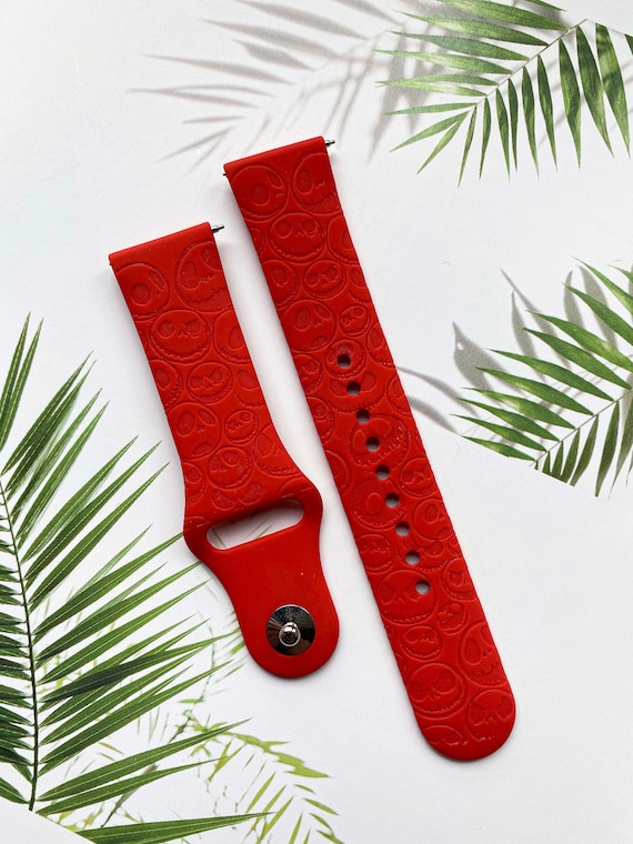 Jack pumpkin head silicone watch band, Disney smart watch band, Fitbit  versa Galaxy watch band woman watch strap, 20 22 mm