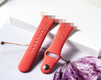 Mickey Mouse met kasteel siliconen smartwatchband voor 38 mm 40 mm 41 mm 42 mm 44 mm 45 mm, gepersonaliseerde smartwatchband