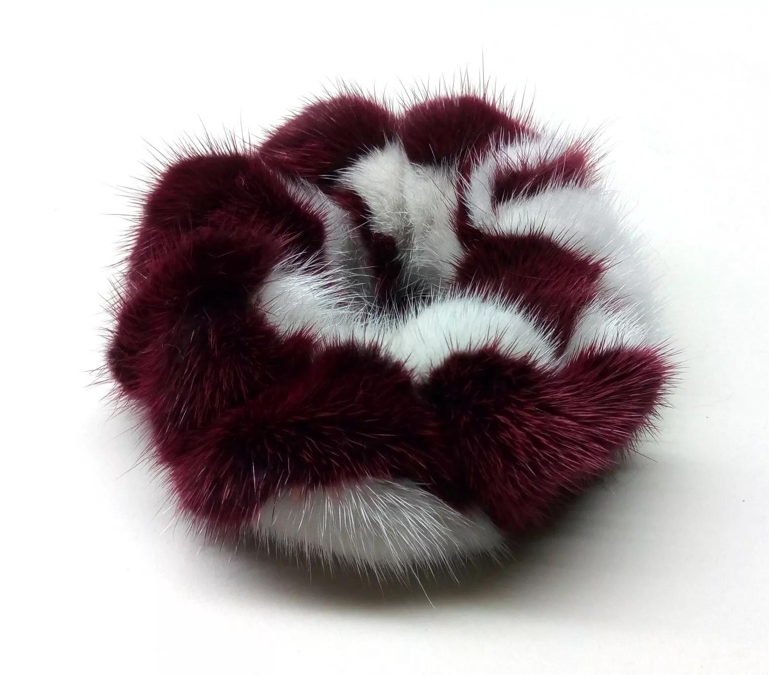 Visone Elastico Capelli Pelliccia Braccialetto Scrunchie Gioielli Visone Elastico Capelli Pelliccia Braccialetto Scrunchie Gioielli