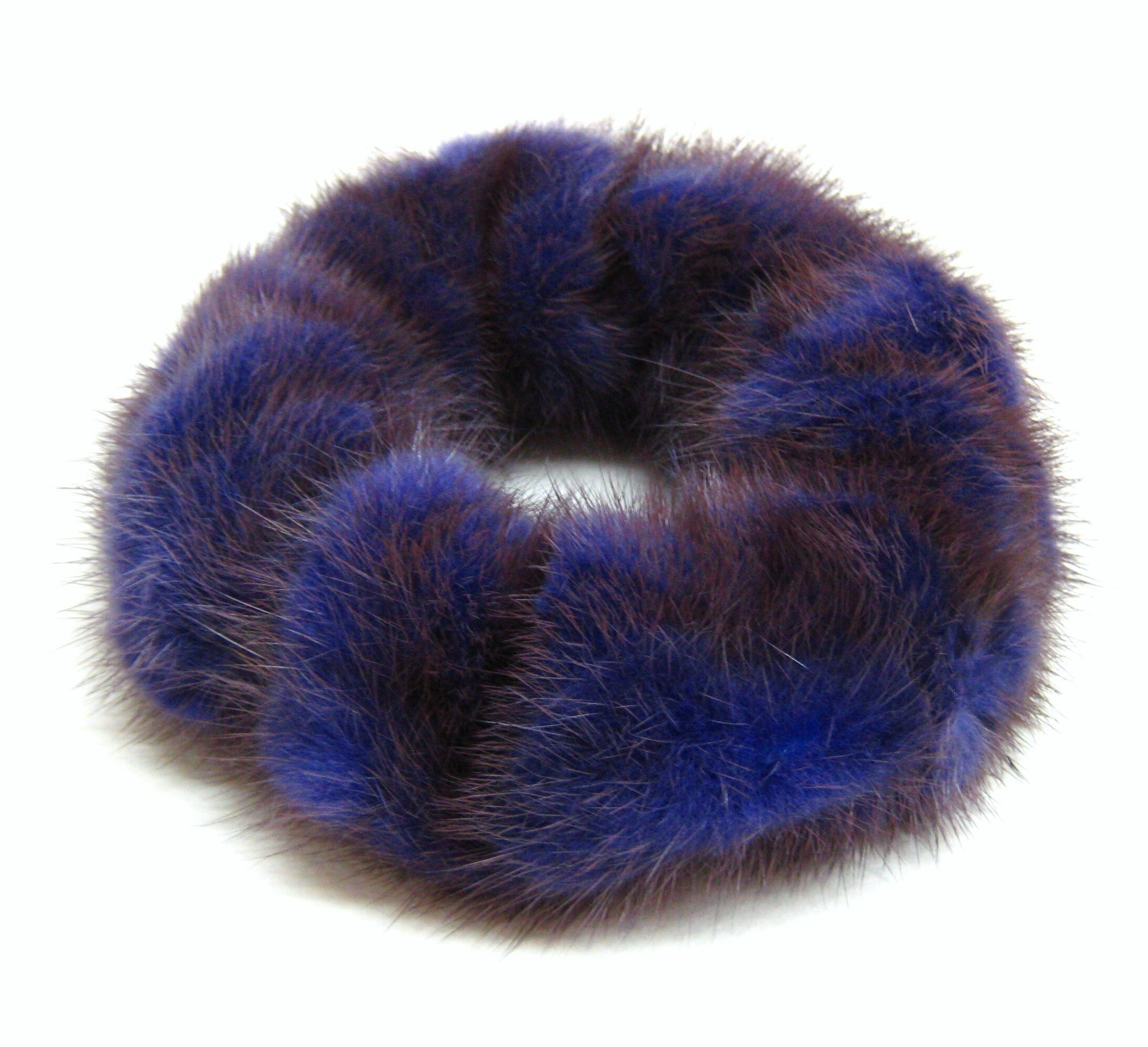 FAUX FUR SCRUNCHIE INFINITY BLUE FAUX FUR SCRUNCHIE INFINITY BLUE