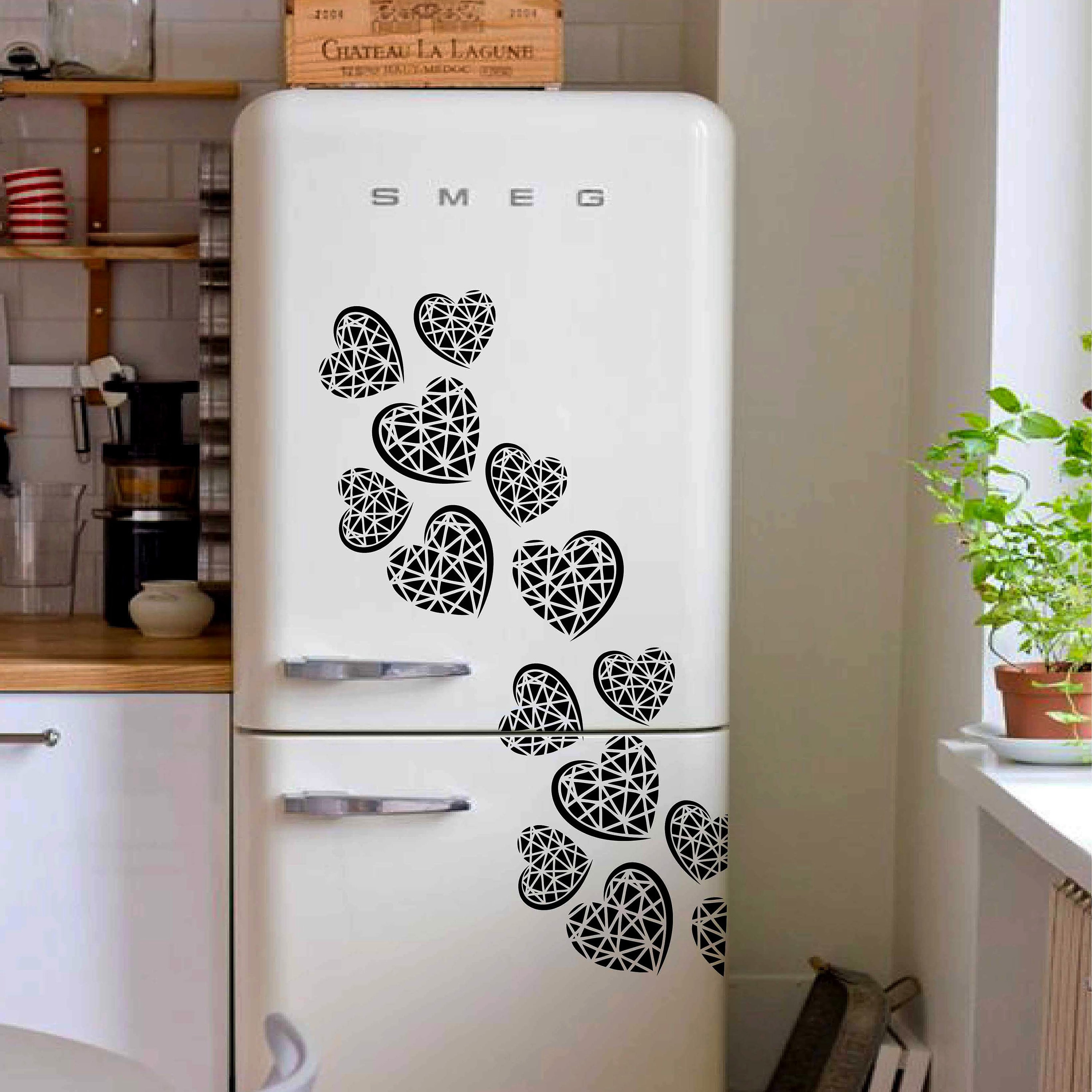 Boho Heart Fridge Decals For Shabby Kitchen Too Fridge Door Etsy