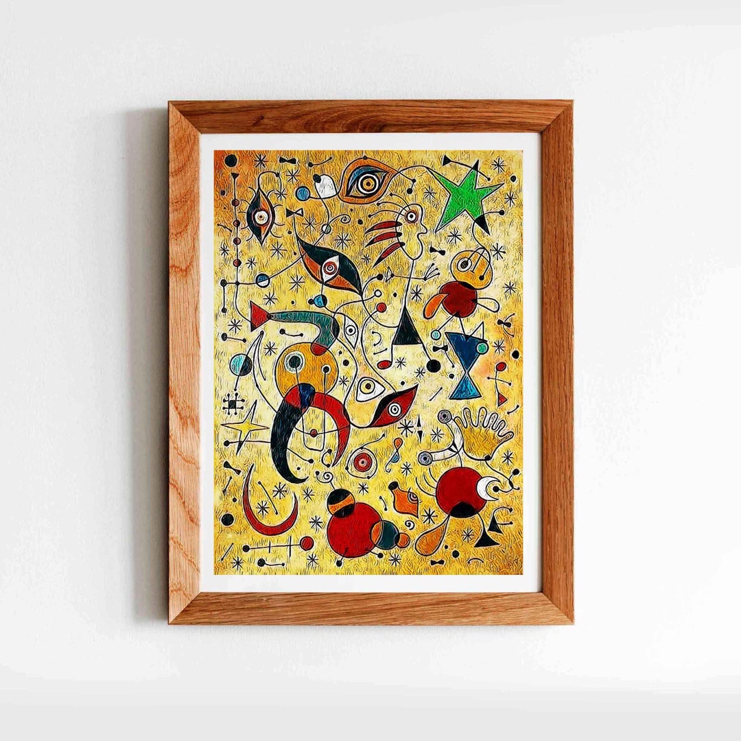 Joan Mirò Printable Artwork for Surreal Poster. Downloadable Wall Art