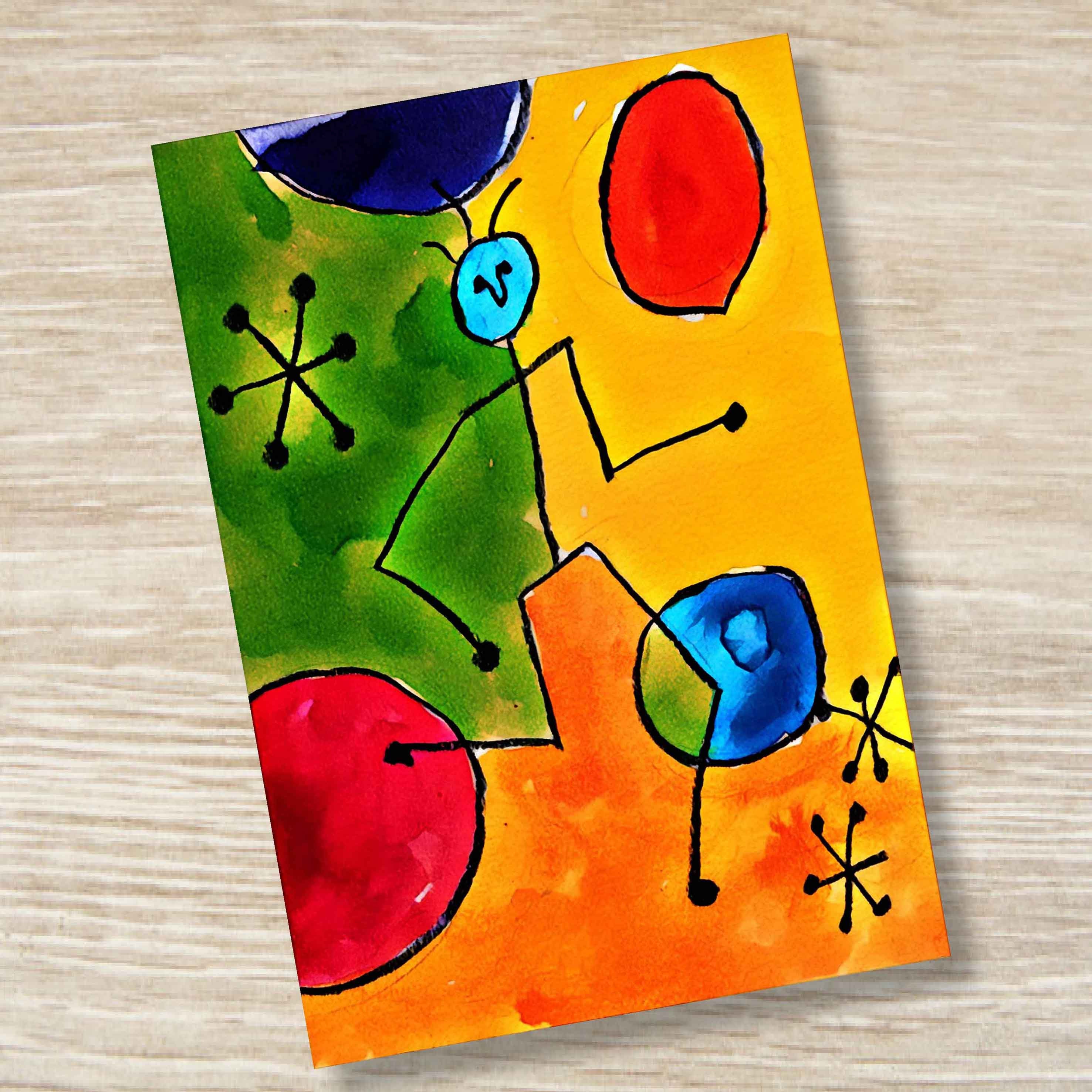 Print Mirò Running Man Wall Art Ready to Be Framed. Poster Etsy