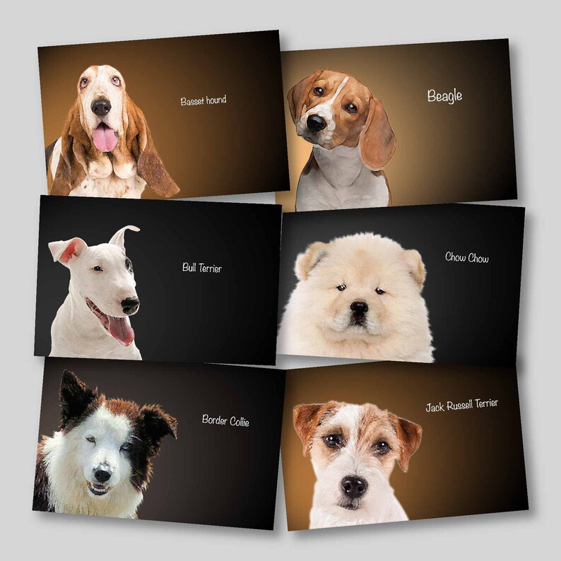 DOG PRINTS Wall Art Dog BREEDS Poster Dog Wall Decal Etsy