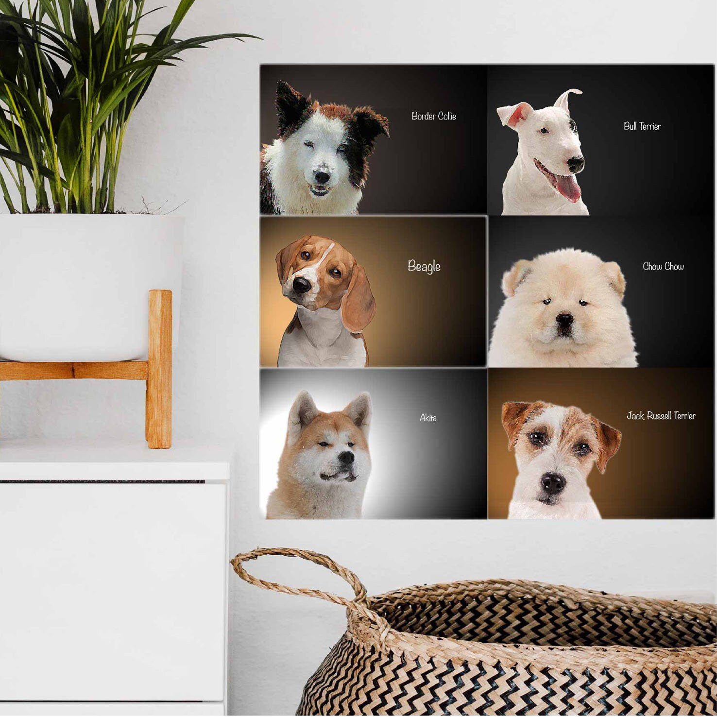 DOG PRINTS Wall Art Dog BREEDS Poster Dog Wall Decal Etsy