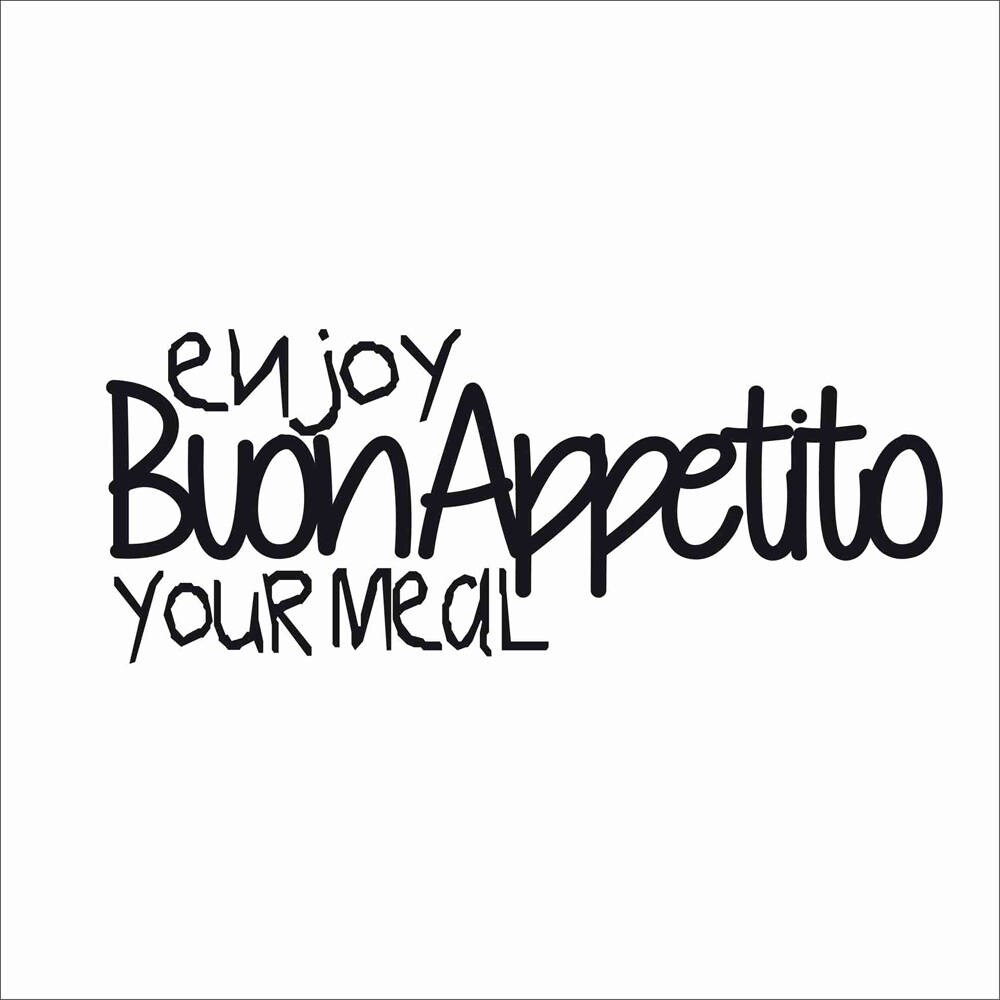 Enjoy Your Meal Wall Sticker Kitchen Sticker Wall Decor Etsy