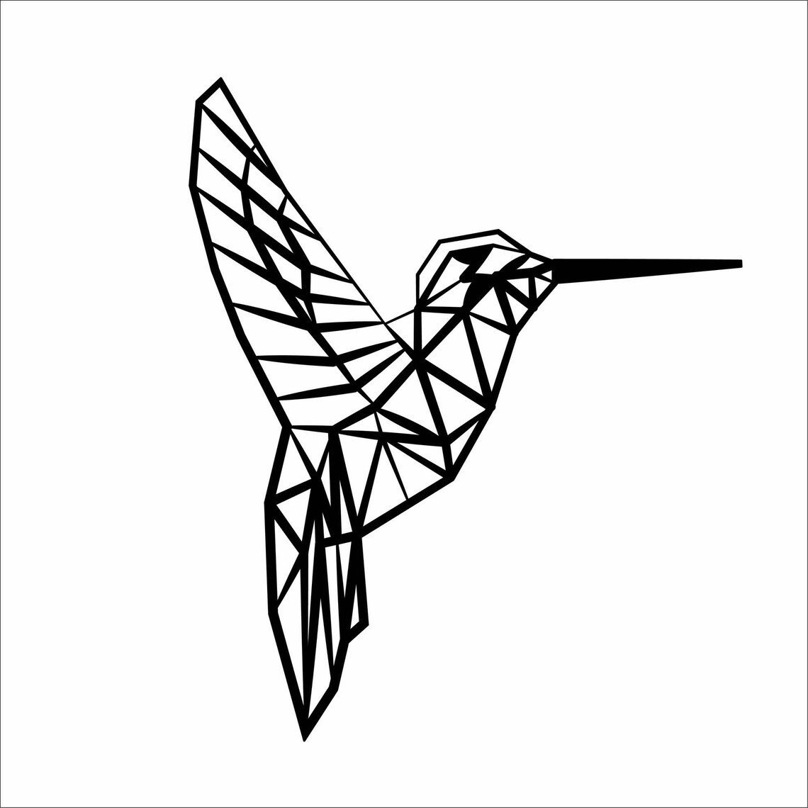 Geometric Wall Decal Sticker. Hummingbird Art for Tropical Etsy UK