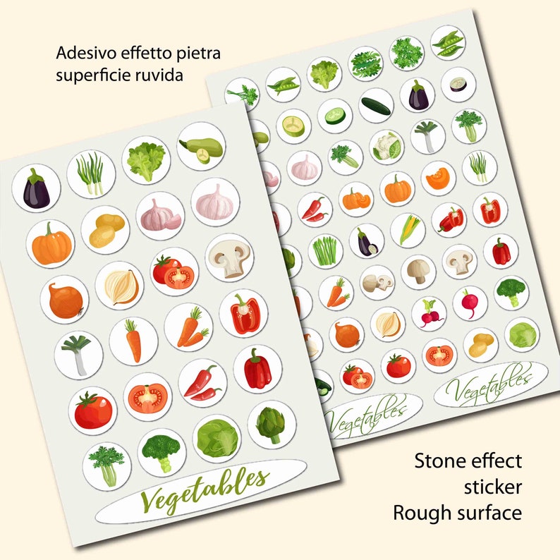 Vegetables Sticker Set for Planner. Printed on Special Rough Etsy