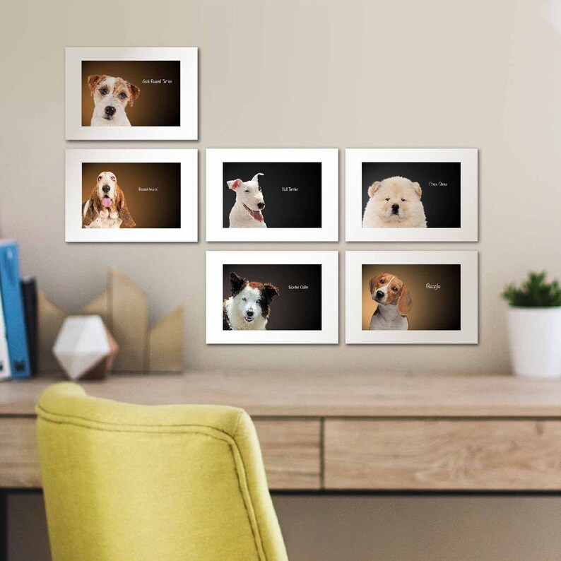 DOG PRINTS Wall Art Dog BREEDS Poster Dog Wall Decal Etsy