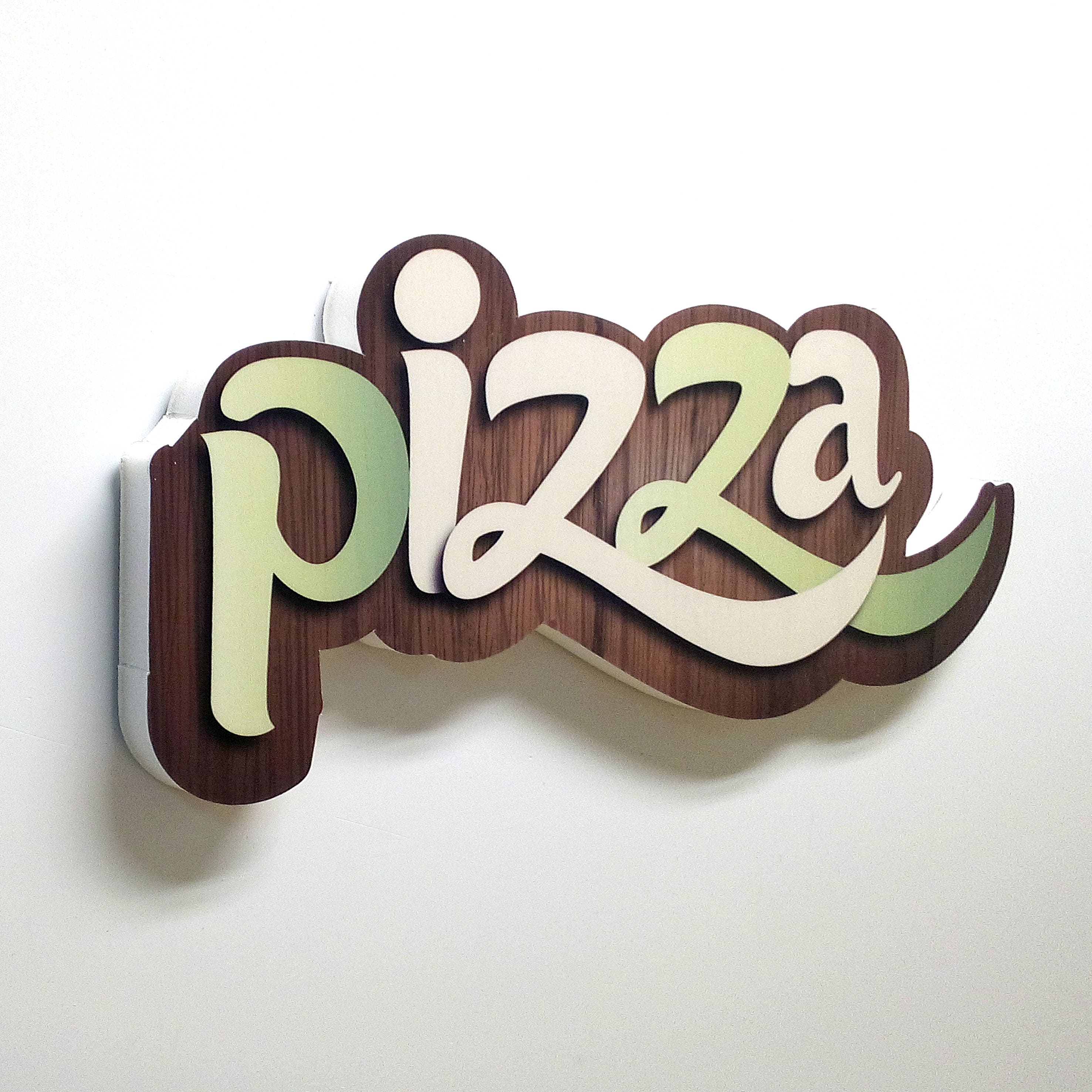 PIZZA PIZZA SIGN 3D Words Wood Effect Sign Food Pizzeria Etsy UK