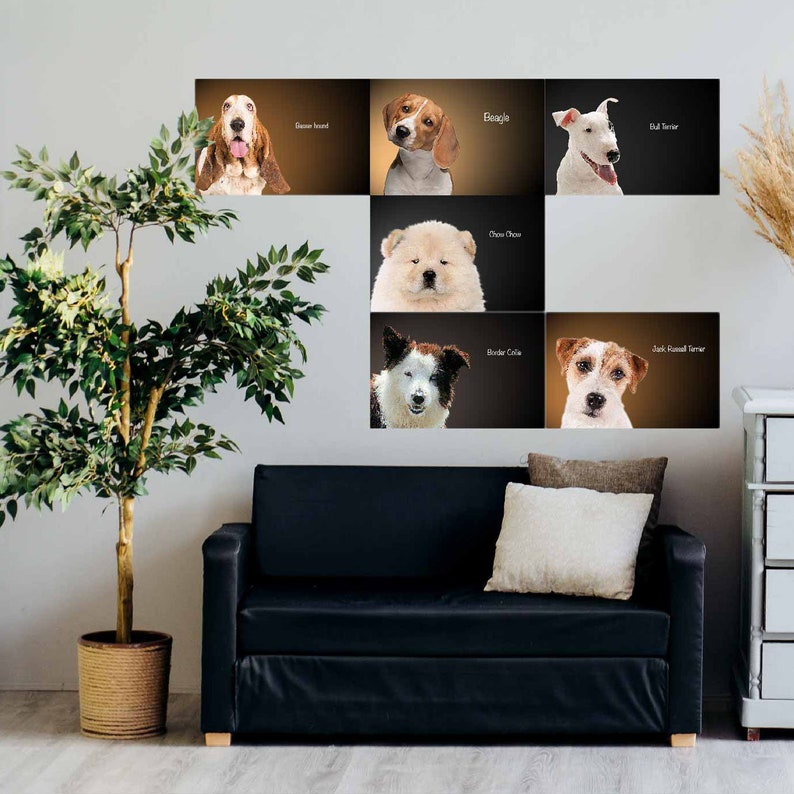 DOG PRINTS Wall Art Dog BREEDS Poster Dog Wall Decal Etsy