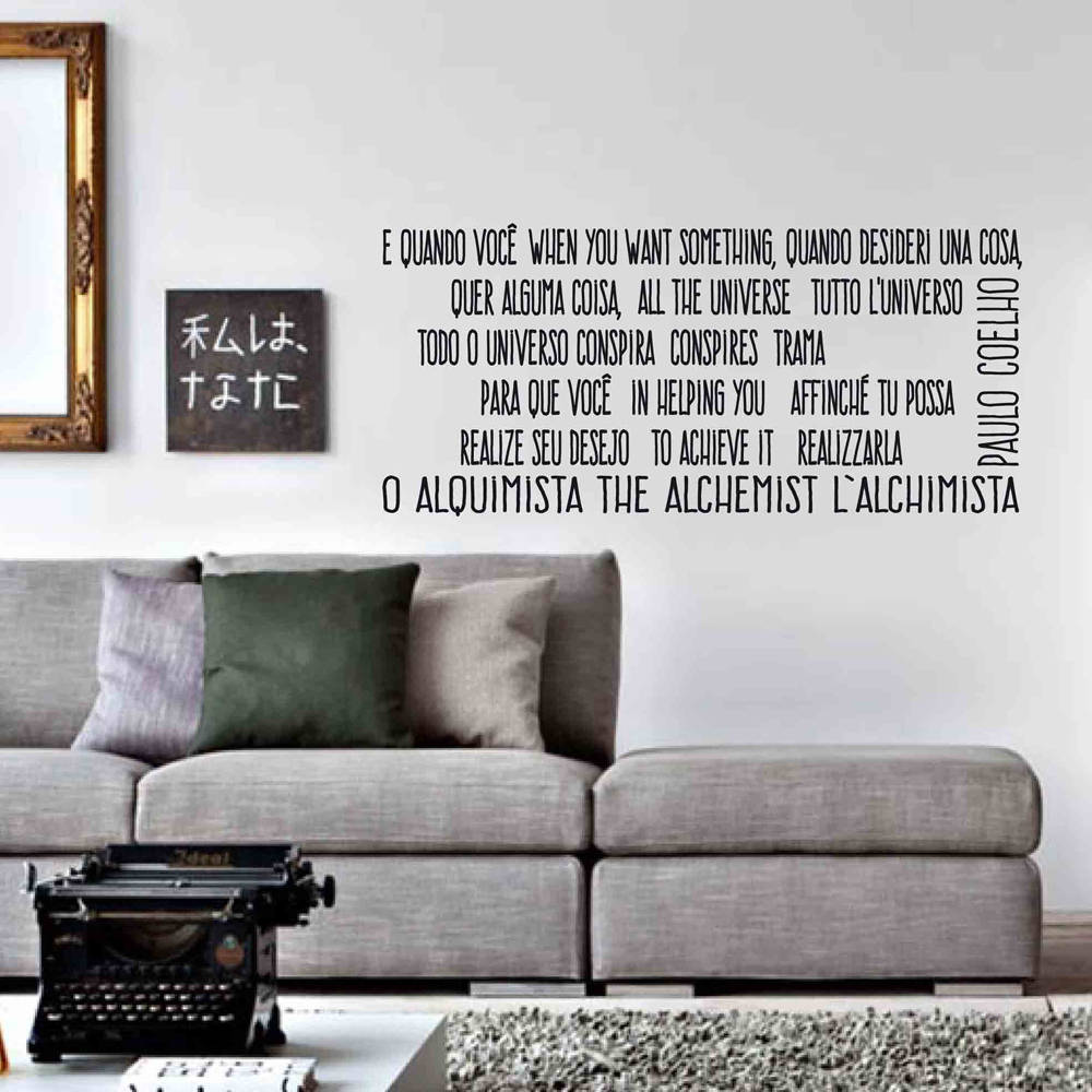 Paulo Coelho Vinyl Alchimista Zitat Wandaufkleber Neue Ara Etsy