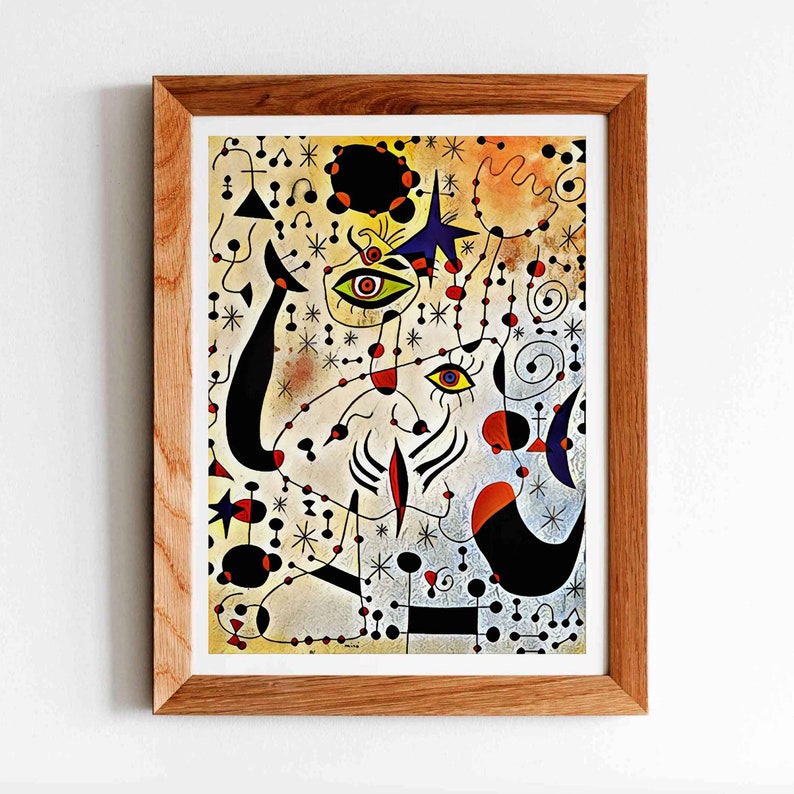 Joan Mirò Printable Artwork for Surreal Poster. Downloadable - Etsy