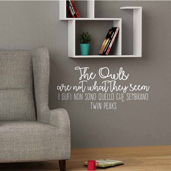 twin peaks quote wall decal phrase tv series wall sticker | etsy