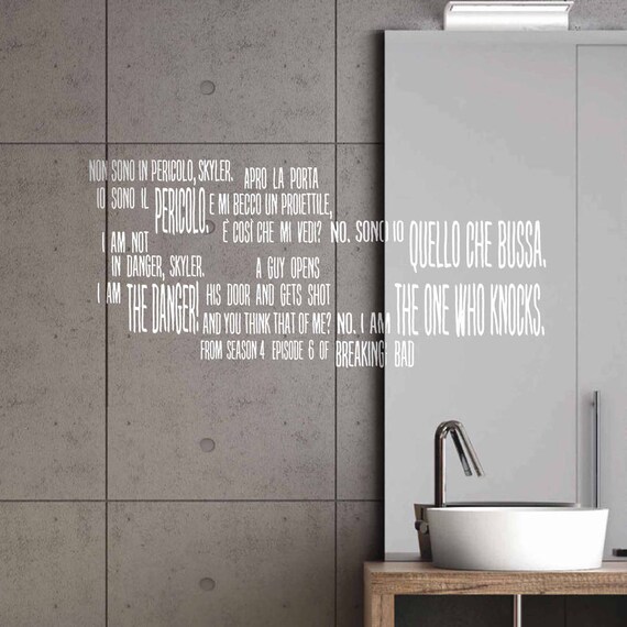 Breaking Bad Vinyle Autocollant Mural Citation Serie Tv Etsy Breaking Bad Vinyle Autocollant Mural Citation Serie Tv Etsy
