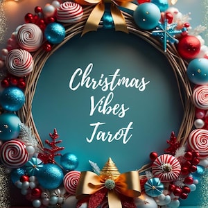 Natale! Mazzo di tarocchi natalizi stampabile Prodotto digitale Carte Christmas Vibes Lettura dei tarocchi Divinazione Prodotto digitale Strumento Amante dei tarocchi