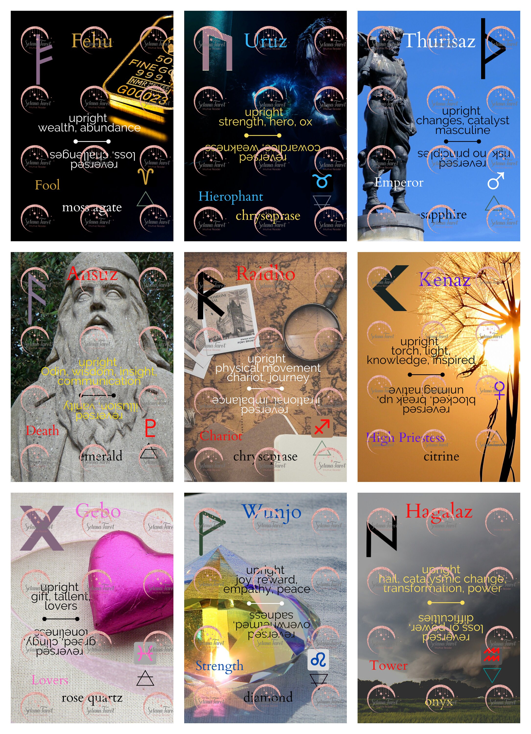 PRINTABLE Runes Runes Deck Divination Cards Vikings Cards - Etsy Canada