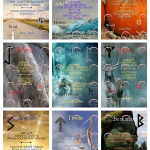 PRINTABLE Runes Runes Deck Divination Cards Vikings Cards - Etsy Canada