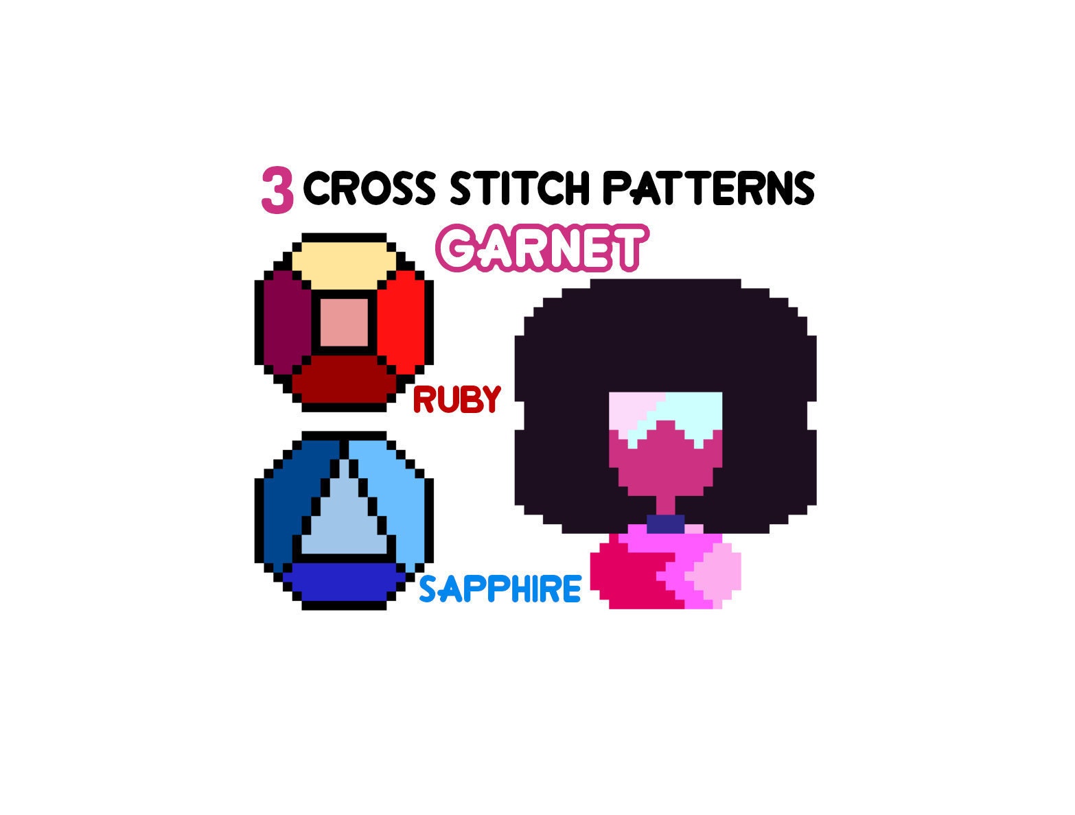 Garnet Universe Cross Stitch Patterns ruby and - Etsy
