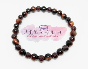 Passion Enrichment Reiki Infused Crystal Stretch Bracelet | 6mm Beads | Passion | Sensuality | Intimacy | Active Sex Drive