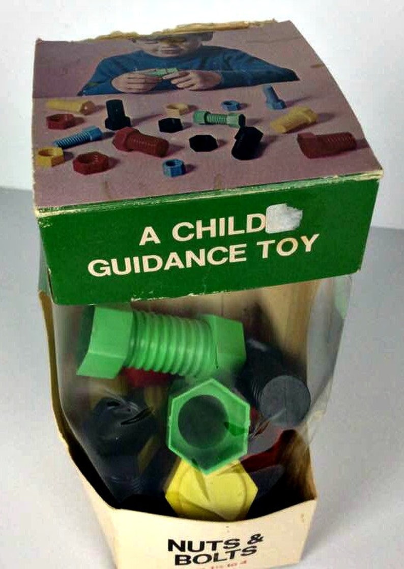Child Guidance Toy / Nuts and Bolts / Vintage / Box Included / Etsy