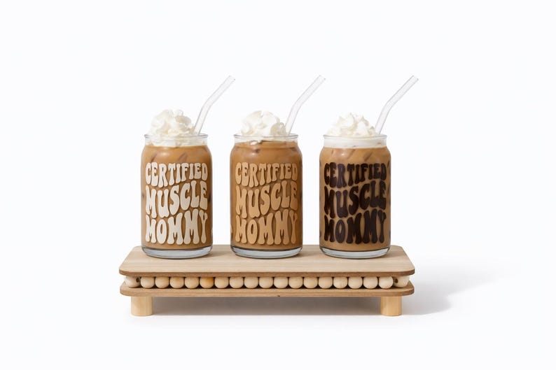 CERTIFIED MUSCLE MOMMY Soda Glass image 3