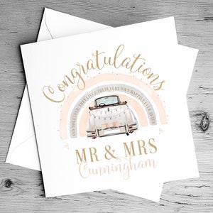 Personalised Congratulations On Your Wedding Day Card