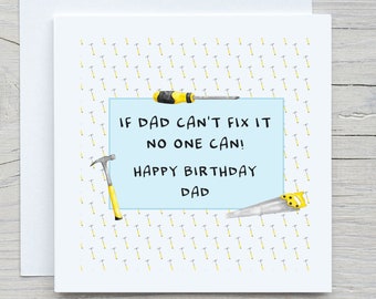 Personalised Dad Daddy Grandad Birthday Card - Personalised With Any Wording