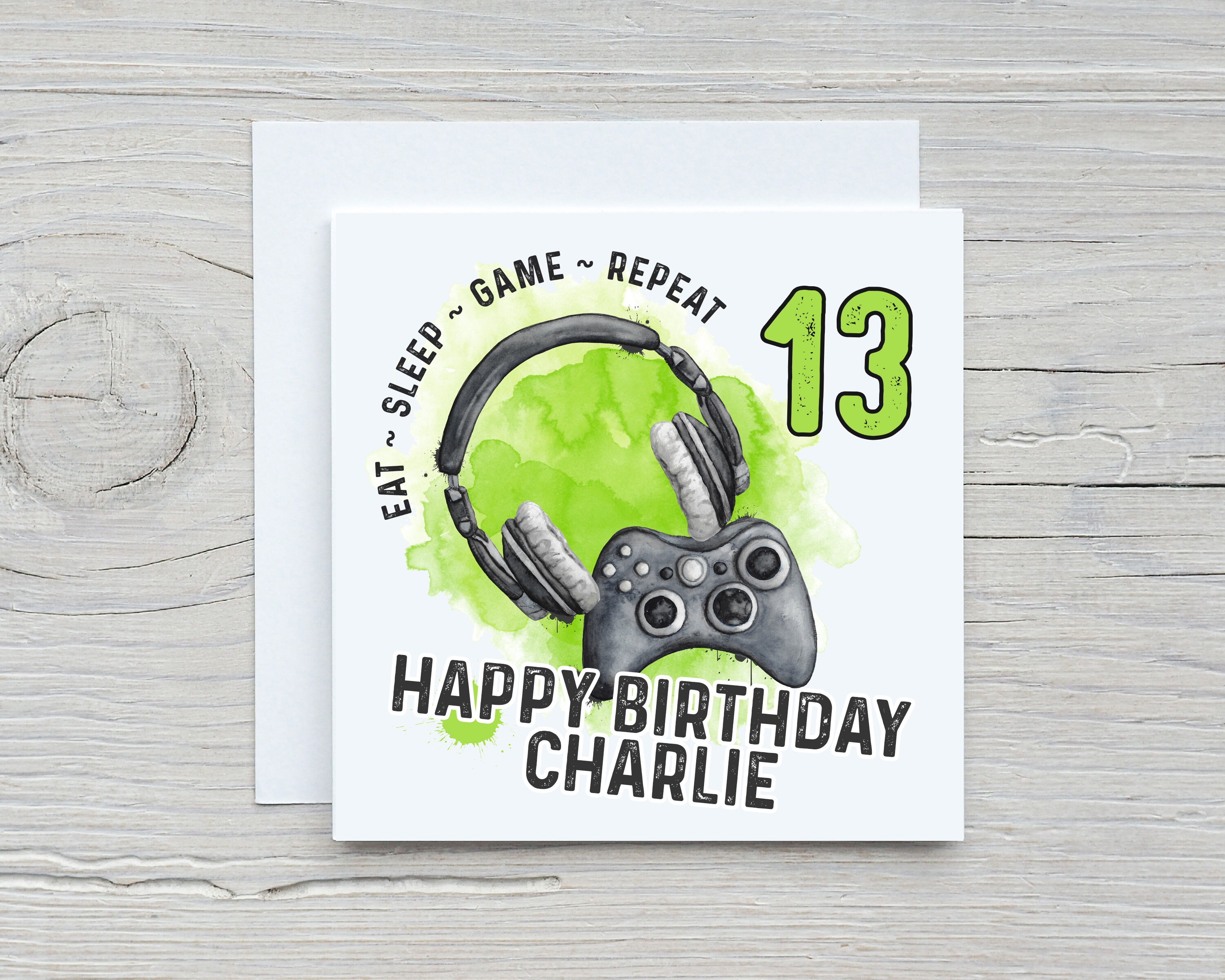 Personalisierte Gamer Geburtstagskarte Personalisiert mit Etsy