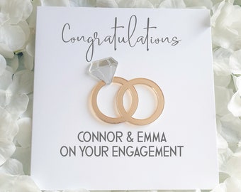 Personalised Congratulations On Your Engagement Keepsake Card