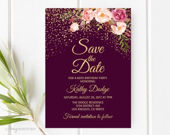 80th Save The Date Etsy