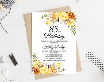 85th birthday invite | Etsy