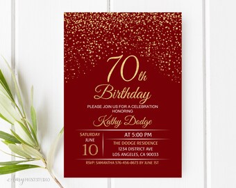 red invitation etsy