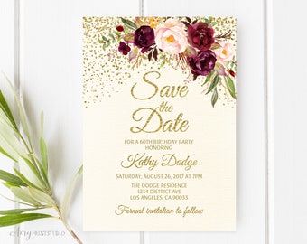 80th Save The Date Etsy